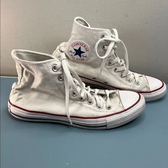 Converse White Textile Unisex Sneakers M6.5W8.5 - Picture 3 of 6
